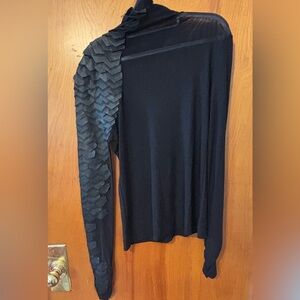 Garcia Blouse shear with leather scales